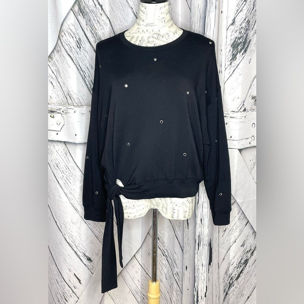 Fifteen Twenty Soft Sweatshirt w/Tie At The Hip Silver Grommets M